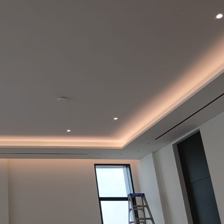 Marble ceiling and flooring finish, Dubai villa interior